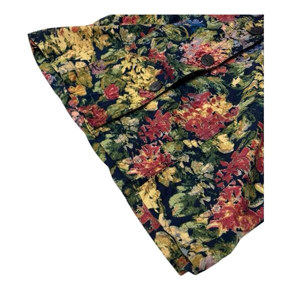 Coldwater Creek Women's M Button LS Multicolor Floral Shirt All Over Prints - Picture 7 of 9